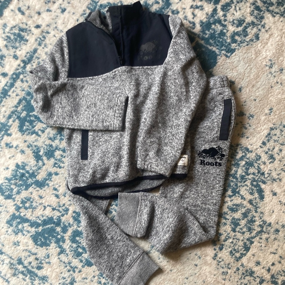 Roots Gray and Black Tracksuit